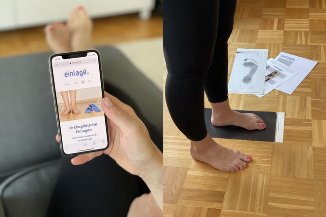 Fußabdruck online bequem von Zuhause / einlage.de